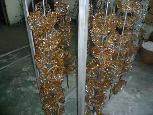PVD Gecoate Kristallen Kroonluchter Hangers met Hoge Transparantie en Sprankelende Breking voor Luxe Verlichting