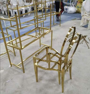 Gepoetste goud PVD vacuümcoating stoel rand met anti-vingerafdruk en corrosiebestendige eigenschappen