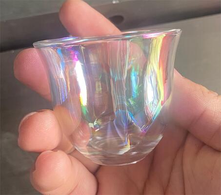 Glaswerk PVD-coatingmachine, felle kleuren vacuümplatingapparatuur voor glazen kopjes en flessen