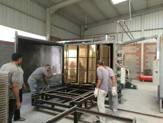 Goede prijs. UV-stabiele PVD-vacuümcoatingsmachine met volledige automatische besturing met op maat gemaakte vacuümkamer voor decoratieve tegels online